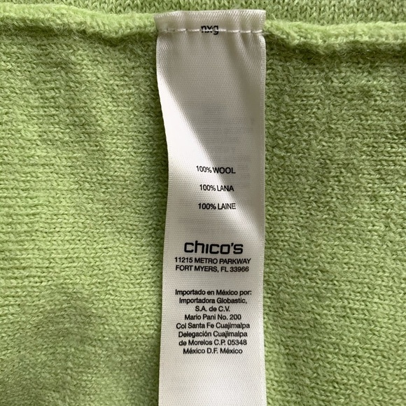 NWT. Chico’s Wool Flora Fringe Cardigan. Size 1. - Picture 8 of 8